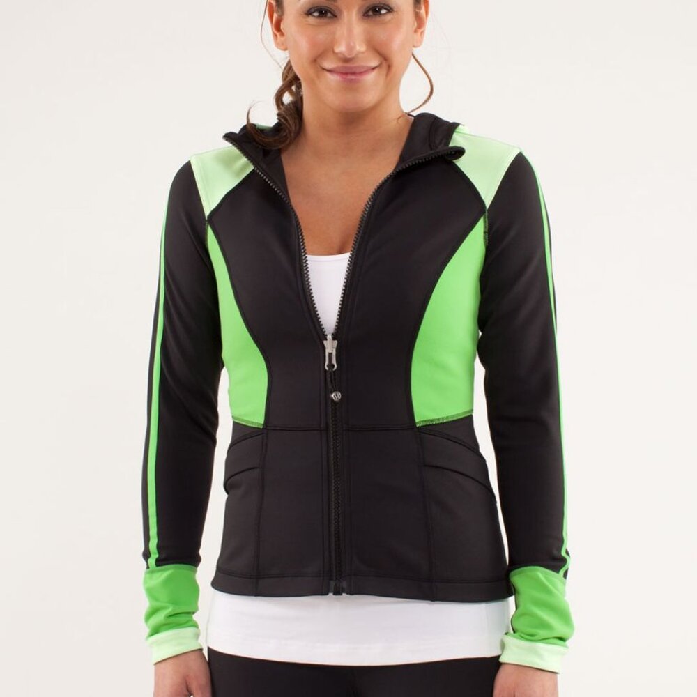Lululemon studio surf jacket black and neon